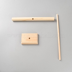 Présentoirs de bracelets en bois avec barre en T&nbsp;ODIS-WH0086-161C