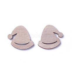 Pendentifs en bois non teinté & perles & cabochons&nbsp;WOOD-I004-37