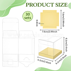 Складные подарочные коробки для хранения из ПВХ&nbsp;CON-WH0110-57B