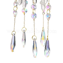 Подвесные украшения с кистями из кристаллов кварца&nbsp;HJEW-P015-14