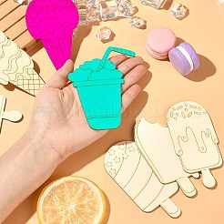 80шт 8 вида необработанных деревянных кабошонов&nbsp;WOOD-CJ0001-75