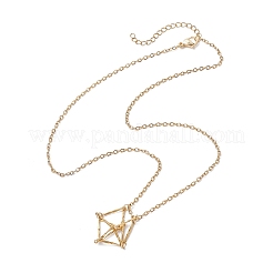 3 pièce 3 styles 304 chaîne de câble en acier inoxydable pochette en macramé support de pierre vide fabrication de collier&nbsp;NJEW-JN04969