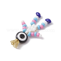 Подвески из стеклянных бусинок с краской для выпечки PALLOY-MZ00653