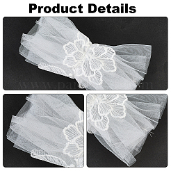 Нарукавники из полиэстерового кружева для невесты&nbsp;AJEW-WH20120-24B