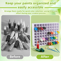 80 Gitter PVC Holz Pigment Organizer Halter Erhöhungs-Displayständer&nbsp;AJEW-WH0410-61