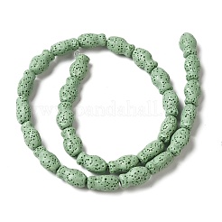 Fili di perle di roccia lavica naturale&nbsp;G-U007-01G