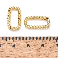 真鍮製スプリングゲート留め具  長方形  18KGP本金メッキ  19x10x2.5mm&nbsp;KK-CBA50B0-34G