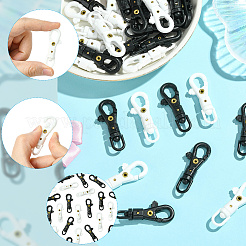 32 шт. 2-х цветные пластиковые помпоны с поворотными застежками FIND-SC0017-04