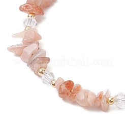 Braccialetti di perline di pietra solare naturale per le donne&nbsp;BJEW-JB11742-02