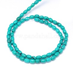 Howlite naturale fili di perline ovale&nbsp;X-TURQ-E022-13-6x4mm