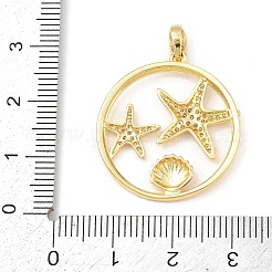 Pendentifs en laiton océanique micro pavés de zircones cubiques&nbsp;KK-K411-04C-G