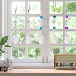 Стеклянный кулон-капля&nbsp;HJEW-AB00620