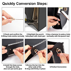 24 комплект из литого сплава с D-образной головкой и завинчивающейся кнопкой&nbsp;PURS-GF0001-03