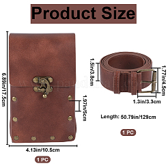 Женская поясная сумка из искусственной кожи для мобильного телефона на открытом воздухе&nbsp;AJEW-WH0504-39A