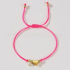 Böhmischen stil farbe faux perle herz kupfer perle frauen armband schmuck CS9892-5
