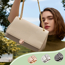 12 шт. 3 цвета железные застежки для сумок&nbsp;PURS-NB0001-02