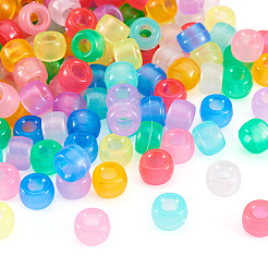 450шт 9 цвета прозрачные и светящиеся пластиковые бусины&nbsp;KY-TA0001-35