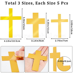 15 шт. 3 стиля акриловых зеркальных тортовых топперов FIND-CN0001-46