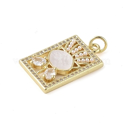 Латунные микропаве прозрачные подвески с фианитом KK-Q813-06A-G