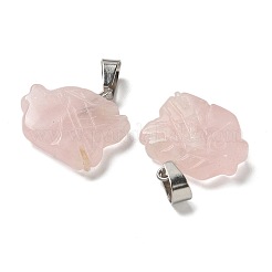 Природного розового кварца подвески G-B127-16P-01