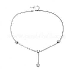 Не тускнеющие ожерелья из нержавеющей стали 304 в виде змеи&nbsp;NJEW-G081-13P