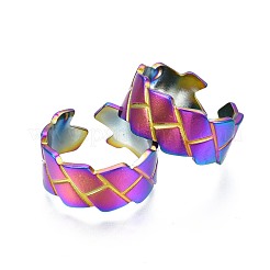 Манжетное кольцо из нержавеющей стали 304 с канавками&nbsp;RJEW-N038-072