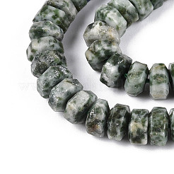 Натуральные зеленые пятна яшмовых нитей&nbsp;G-N357-14A-08