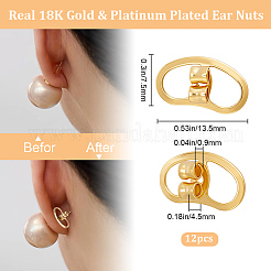 12 шт. латунные гайки для сережек KK-BBC0016-32