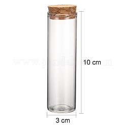 Bottiglie vuote di vetro piccolo sughero&nbsp;AJEW-WH0035-03-3x10cm