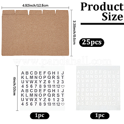 25 лист прямоугольной бумаги разделители для папок&nbsp;AJEW-CP0009-51