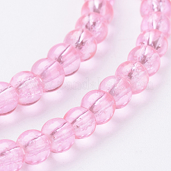 1 filo perle tonde in vetro trasparente crackle fili&nbsp;X-CCG-Q001-4mm-02