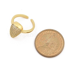 Кольца-манжеты для женщин с покрытием из латуни с микропаве из прозрачного кубического циркония&nbsp;RJEW-M028-101G