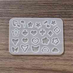 DIY звезда/сердце/цветок/музыкальная нота шейкер наполнитель силиконовые Молды зыбучие пески&nbsp;X-DIY-G079-03B