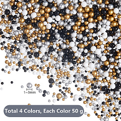 200г 4 цвета стеклянных бусин GLAA-PH0003-05