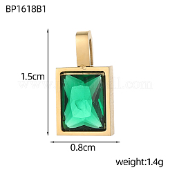 Подвески из нержавеющей стали 304 со стразами&nbsp;STAS-OY003-85G