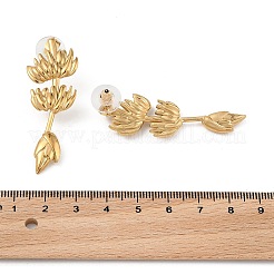 Серьги-гвоздики из нержавеющей стали 304&nbsp;LS-EJEW-R021-07G-03