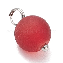 8 шт. 8-х цветные подвески из матового стекла PALLOY-JF04088