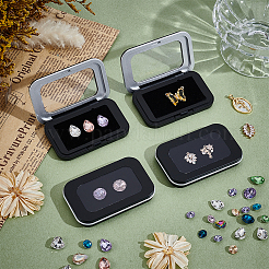 Aufbewahrungsboxen für lose Diamanten aus ABS-Kunststoff mit Sichtfenster im Deckel&nbsp;AJEW-WH0609-746A-01