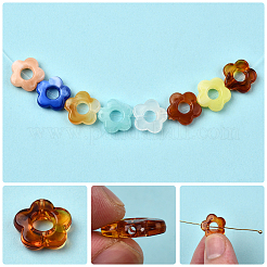 300 шт. прозрачные акриловые бусины градиентного цвета&nbsp;OACR-SP0001-87