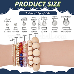 70шт 7 стиля наборы для самостоятельного изготовления бусин&nbsp;DIY-PH0032-76S