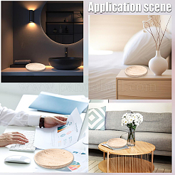 1 шт. плоский круглый мраморный настольный лоток для хранения AJEW-BBC0002-56