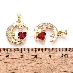 Латунные микро проложить кубического циркония подвески KK-CJC0015-19G-04