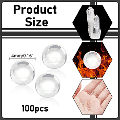 100 шт. сферические бусины из натурального кварца&nbsp;G-NB0005-51A