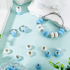 100 pz perline europee in resina con foro grande e strass&nbsp;OPDL-TA0001-07B
