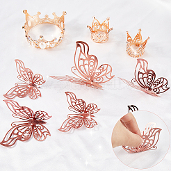 Décoration de gâteau couronne en alliage de strass&nbsp;DIY-SP0003-25RG