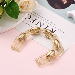 Прозрачные акриловые крестовые цепочки ручной работы AJEW-JB00835-02