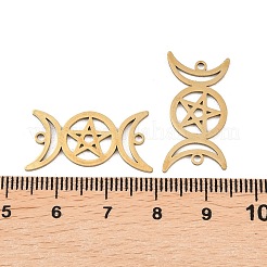 201 Edelstahl-Hohl-Dreifachmond-Verbindungsanhänger&nbsp;STAS-I364-10G