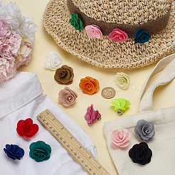 17 шт. броши-цветы из ткани JEWB-FG00002