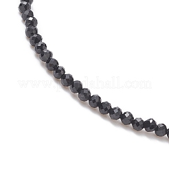 Браслеты из бисера из натуральной черной шпинели BJEW-JB09390-02