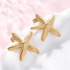 Серьги-гвоздики из нержавеющей стали 304&nbsp;LS-EJEW-F357-01G-05